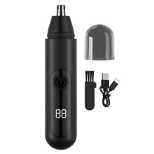 (LED digital display) Rechargeable facial hair trimmer for sensitive skin IPX7 Waterproof for Wet/Dry Use. for Men Adults