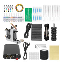 Edelrost Metall Tattoo-Farben-Set, komplettes Tattoo-Set, professionelle Ausrüstung, kabellose Tattoo-Maschine für Anfänger und Künstler