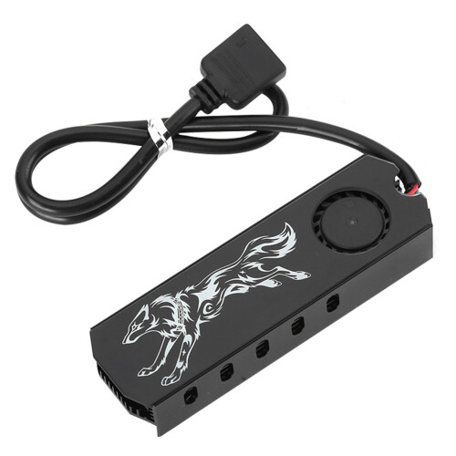 Ψυγείο SSD με φωτισμό RGB, ανεμιστήρας ψύξης M.2 2280 από κράμα αλουμινίου για μονάδες 2