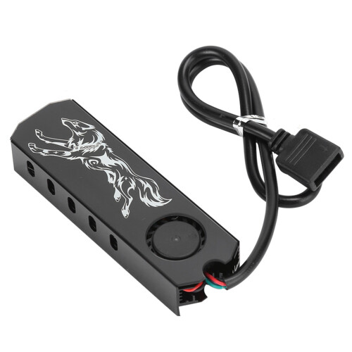 Ψυγείο SSD με φωτισμό RGB, ανεμιστήρας ψύξης M.2 2280 από κράμα αλουμινίου για μονάδες 1