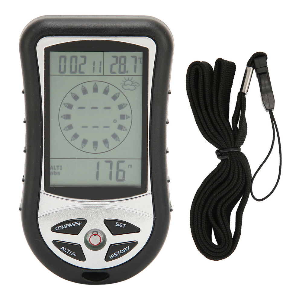 Weather Forecast Altimeter With Lcd Screen, Backlight Display Multifunctional Barometer Thermometer Outdoor Digital Device Featuring Detachable 9773935069046
