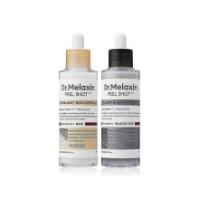 2PCS Dr.Melaxin PEEL SHOT GLOW EXFOLIANT RICE AMPOULE (WHITE RICE/BLACK RICE)