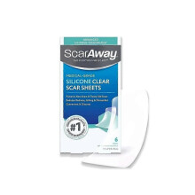 Scar Away Medical-Grade Clear Silicone Scar Sheets 6 Sheets