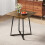 Living And Home 80cm Industrial Style Dining Table with Metal Base 1