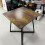 Living And Home 80cm Industrial Style Dining Table with Metal Base 3