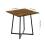 Living And Home 80cm Industrial Style Dining Table with Metal Base 6