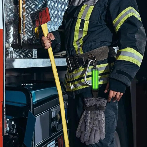 Fireresistant gloves – reflective nylon strap, durable adjustable buckle  Quickaccess glove clip, easy firefighter work belt 1