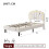 3ft Single Upholstered Bed with LED Adjustable Shell Shape Headboard 3