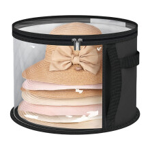Large Foldable Hat Storage Bag for Travel and Closet Organization Fits Wide Brim and Baseball Caps