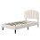 3ft Single Upholstered Bed with LED Adjustable Shell Shape Headboard 7