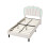 3ft Single Upholstered Bed with LED Adjustable Shell Shape Headboard 11