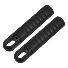2 Pack Mop Handle End Caps with NonSlip Rod Grips, Easy Install Replacement for Mop Holders Black