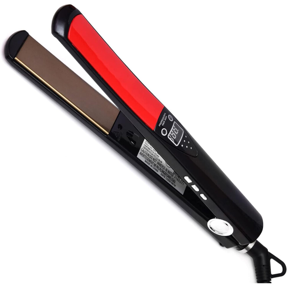 2 in 1 Hair Straightener and Curling Iron, Ceramic Titanium Flat Iron, Fast HeatUp, Digital Display