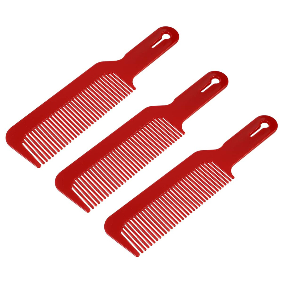 Unisex Red Hair Cutting Comb 21.8Cm With Ergonomic Grip, Antistatic Professional Hairdressing Comb For Salon And Home