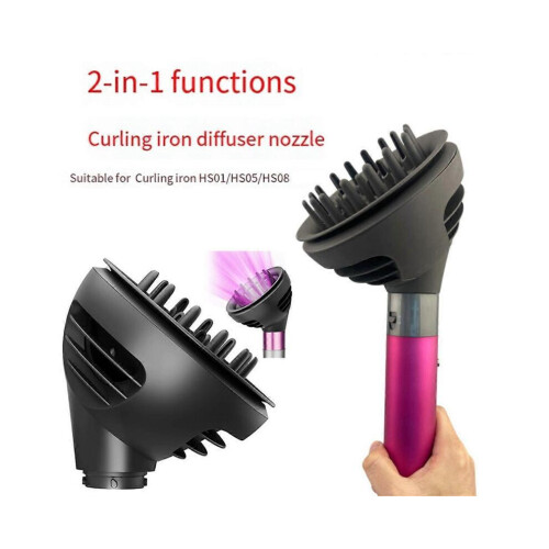 Wave and Curl Diffuser for Dyson Airwrap HS01 HS05 HS08 Two Airflow Dome or Diffuse Modes Hair Diffu 1
