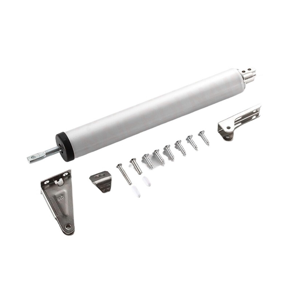 Gas Spring Automatic Door Closer With Adjustable Buffer And Silent Smooth Close For Furniture Silver 9365369313187