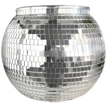 Ice Bucket Disco Ball with Mirror Silver Finish, 25cm Champagne Cooler for Party Drinks