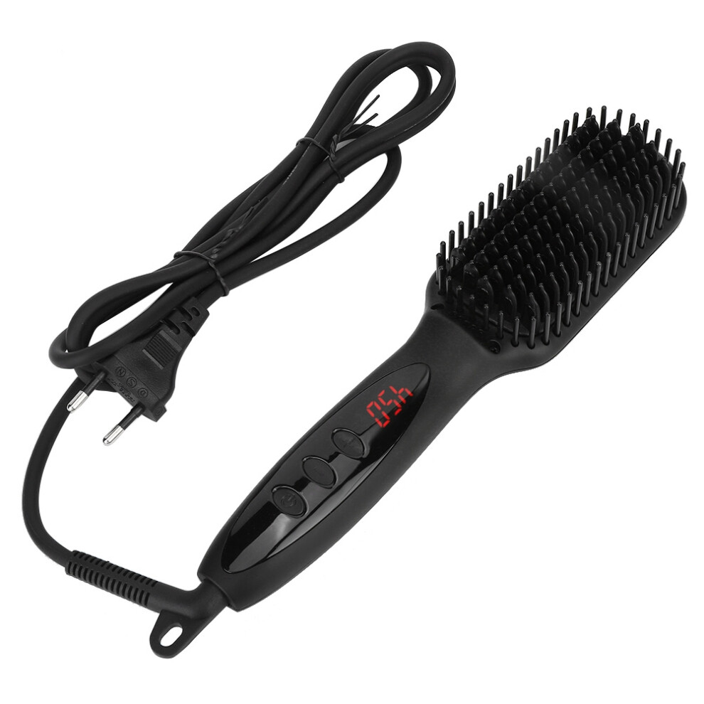 Coconut Oil Infused Ceramic Straightener, Tourmaline Ionic Technology for Frizz-Free Shine & Scalp Massage, Smart Heat Memory System & Digital LCD