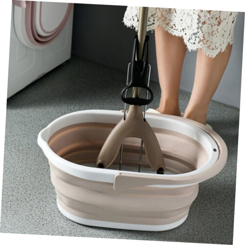 Foldable Mop Bucket with Handle, Space Saving Collapsible Water Container for Home and Commercial Use 2