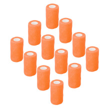 12 piezas de venda elástica autoadhesiva de 10 cm naranja 410 g