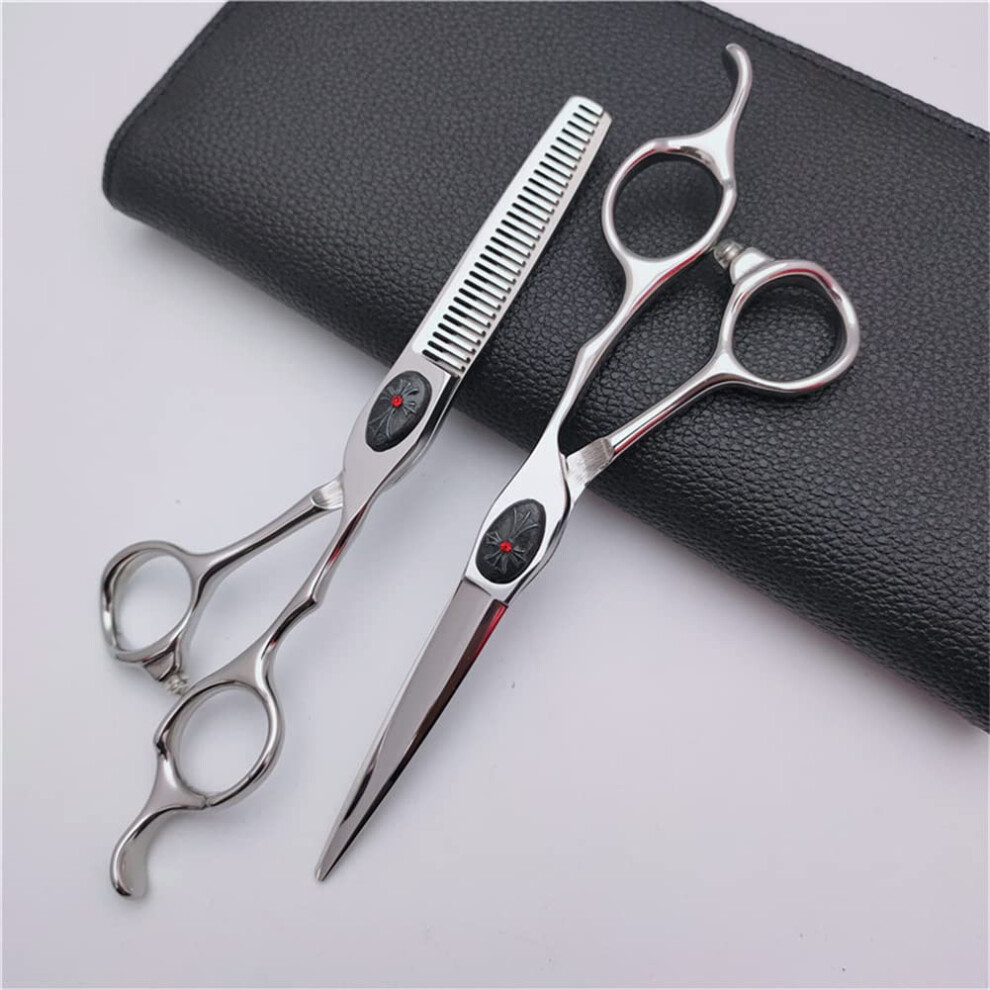 6.0 Inch Japanese Stainless Steel Professional Hair Cutting Shears Set with Salon Thinning Scissors