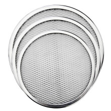 Pizza Screen Set of 3 Aluminum Alloy Non Stick Mesh Baking Tray for Oven BBQ 10 12 14 Inch