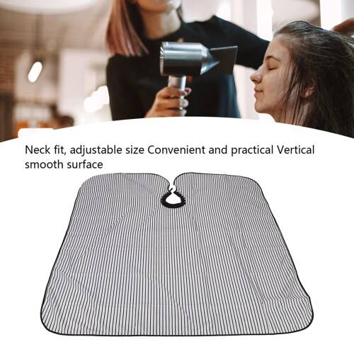 Barber Cape Waterproof Striped Polyester with Adjustable Neck Closure for Professional Salon Use 1