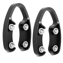 Wine Foil Cutter with Magnet, Stainless Steel 4Blade Wine Bottle Foil Remover, Black 2 Pack