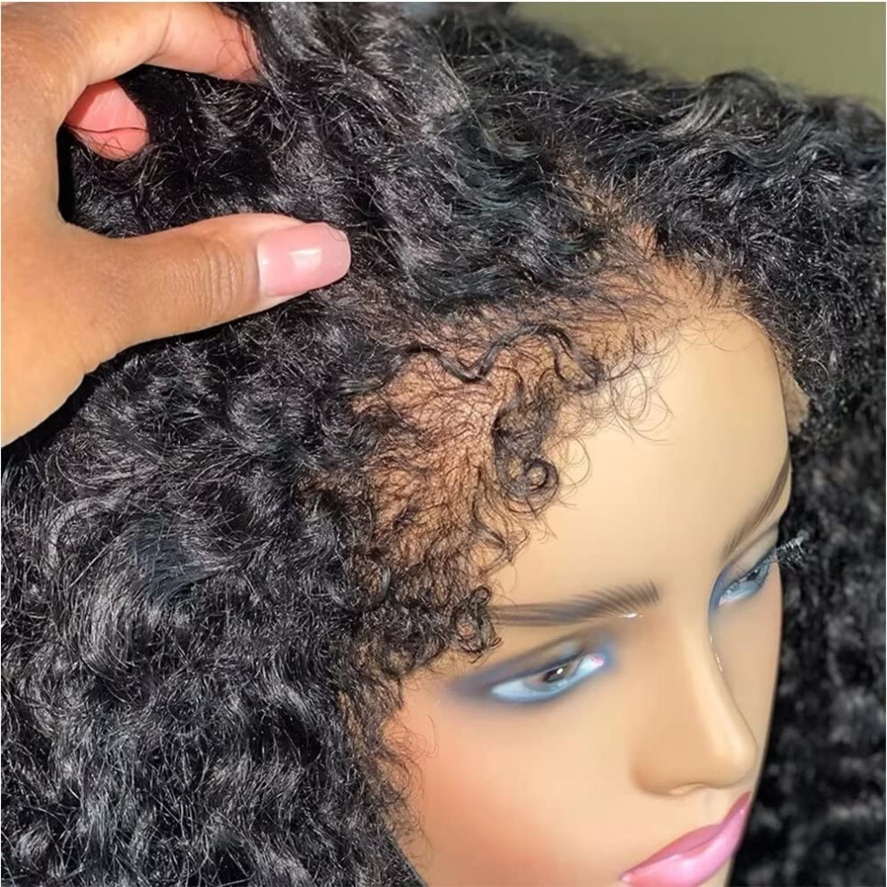 Unisex Curly Lace Front Wig 13X6 Hd Invisible Brazilian Human Hair Bob With Baby Hair Glueless 150% Volume