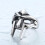 (14)Doom Mask Gladiator Style Ring Metal Silver Stainless Size 7-14 3