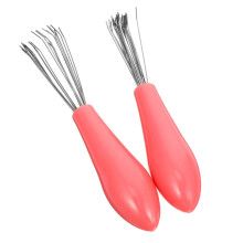 2pcs Hair Brush Cleaner and Comb Cleaning Tool with Durable Wood Handle for Quick Hair Removal