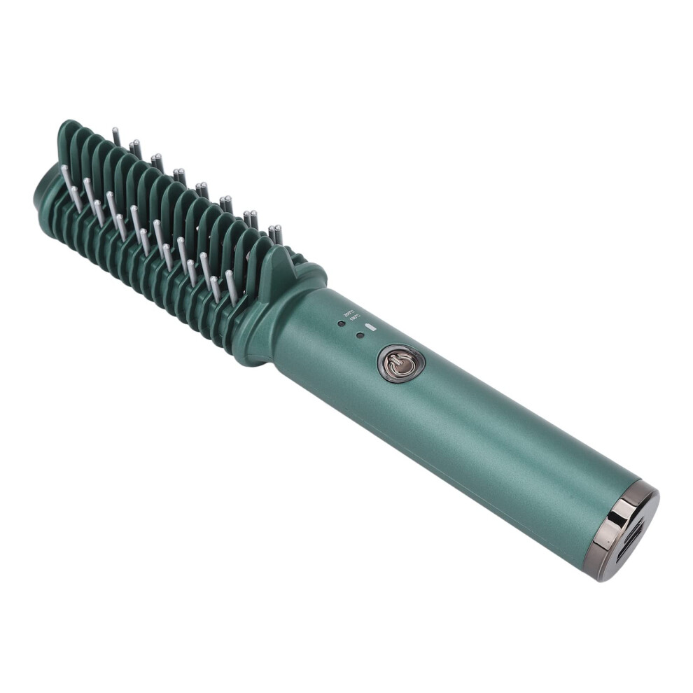 Cordless Hair Straightener Brush USB Rechargeable Fast Heating AntiFrizz Comb for Travel