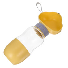 Dog Water Bottle with Food Container, LeakProof Pet Water Dispenser for Outdoor Walking Hiking
