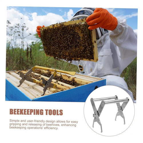 Beehive Tool  Beekeeper Tools  Stainless Steel Equipment Frame Clamp Honey Stand 1