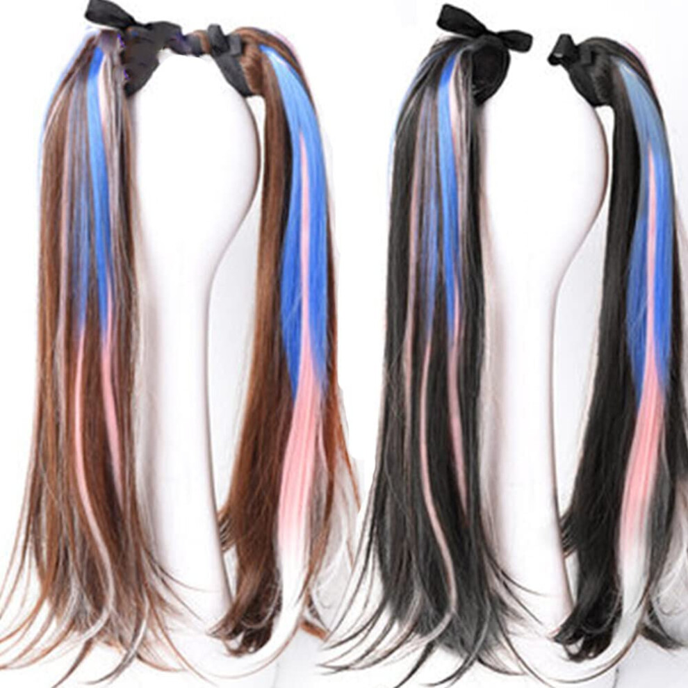 Unisex Ponytail Hair Extension Long Wavy 55Cm Heat Resistant Synthetic Hair Topper For Instant Volume