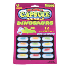 (Dinosaur) 12PCS Fun Novelty Grow Capsules Baby Cognition Toys Larger in Water Gag