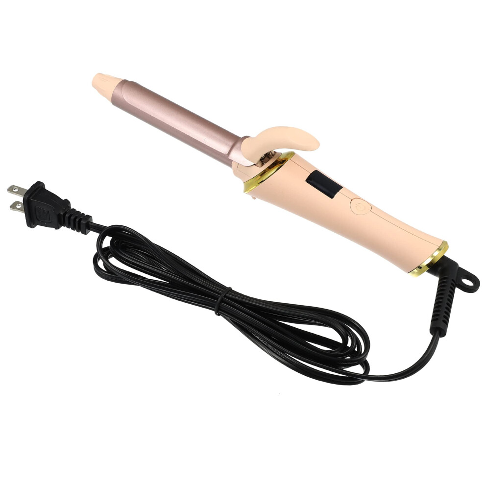 19mm Ceramic Curling Iron for Short Hair, Adjustable Temperature, FrizzReduction, Pink