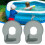 Hose support for swimming pools, surface hose holder, 2x pool hose support 2