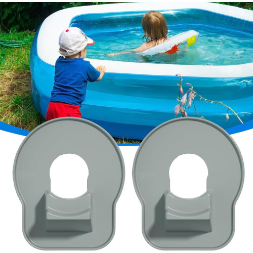 Hose support for swimming pools, surface hose holder, 2x pool hose support 1
