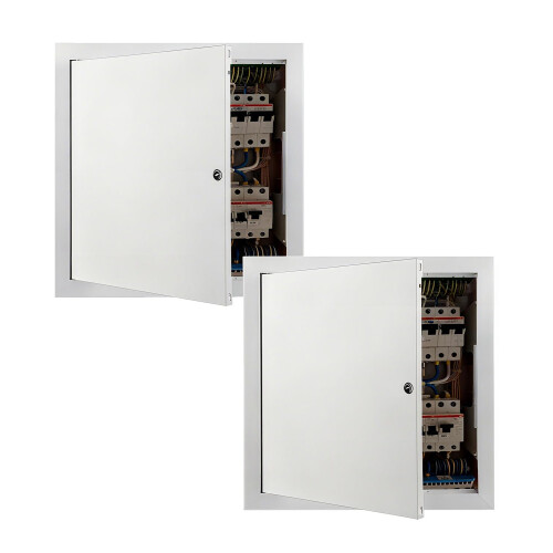 2 Pack 12x12 Inch Metal Access Panel for Drywall Ceiling, RustResistant Hinged Door with Screwdriver Latch