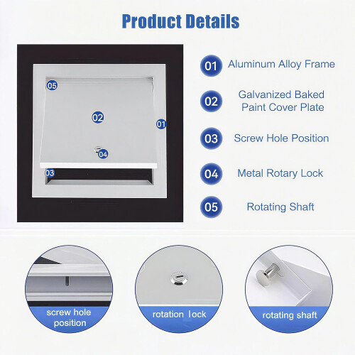 2 Pack 12x12 Inch Metal Access Panel for Drywall Ceiling, RustResistant Hinged Door with Screwdriver Latch 2