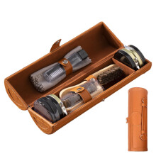 10 in 1 Leather Shoe Care Kit with Elegant Case for Safe Cleaning and Polishing