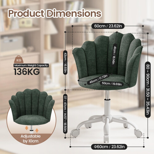 Office Chair, Adjustable Height Swivel Chair 1