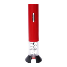 Electric Wine Opener Set with Foil Cutter, Stainless Steel Cordless Automatic Corkscrew (Red)