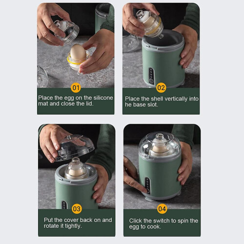 (White) Electric Egg Shaker Full Automatic Egg White Yolk Whisk Mixer USB Charging Golden Egg Maker 2