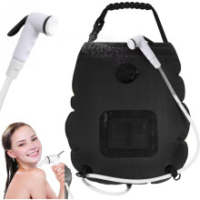 Camping Shower Bag 20L Solar Heated Portable Outdoor Shower with Hose and Head for Hiking Travel