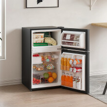 87L Under Counter Fridge Freezer, Black
