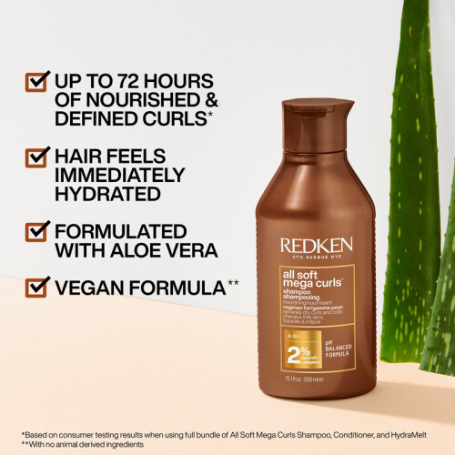 REDKEN Redken All Soft Mega Curl Shampoo 300ml & All Soft Mega Curl Condition 1