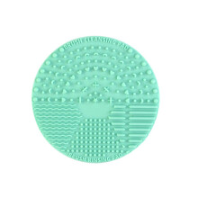 Makeup Brush Cleaner Silicone Round Cleaning Pad Handheld Scrubber Tool for All Brush Types