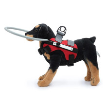Pet collision collar, training aid, behavior aid for blind dogs, I2e8, reflective red M